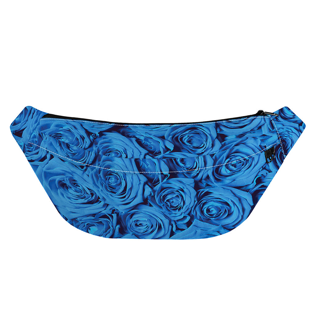 Blue Rose Print Fanny Pack