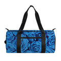 Blue Rose Print Gym Bag