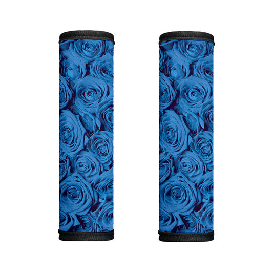 Blue Rose Print Handle Covers