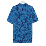 Blue Rose Print Hawaiian Shirt