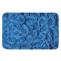 Blue Rose Print Indoor Door Mat