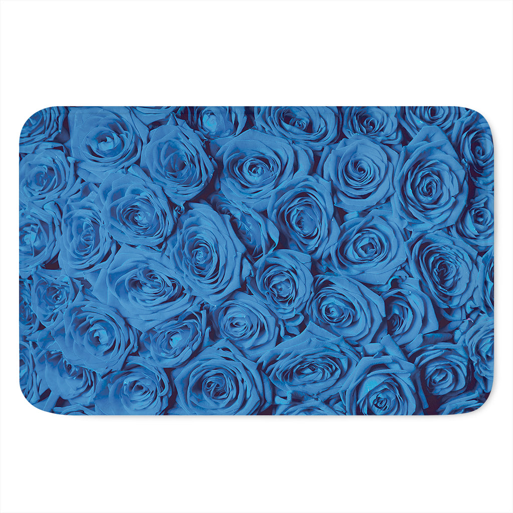 Blue Rose Print Indoor Door Mat