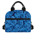 Blue Rose Print Insulated Lunch Bag