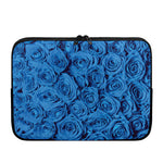 Blue Rose Print Laptop Sleeve
