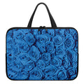Blue Rose Print Laptop Sleeve With Handle