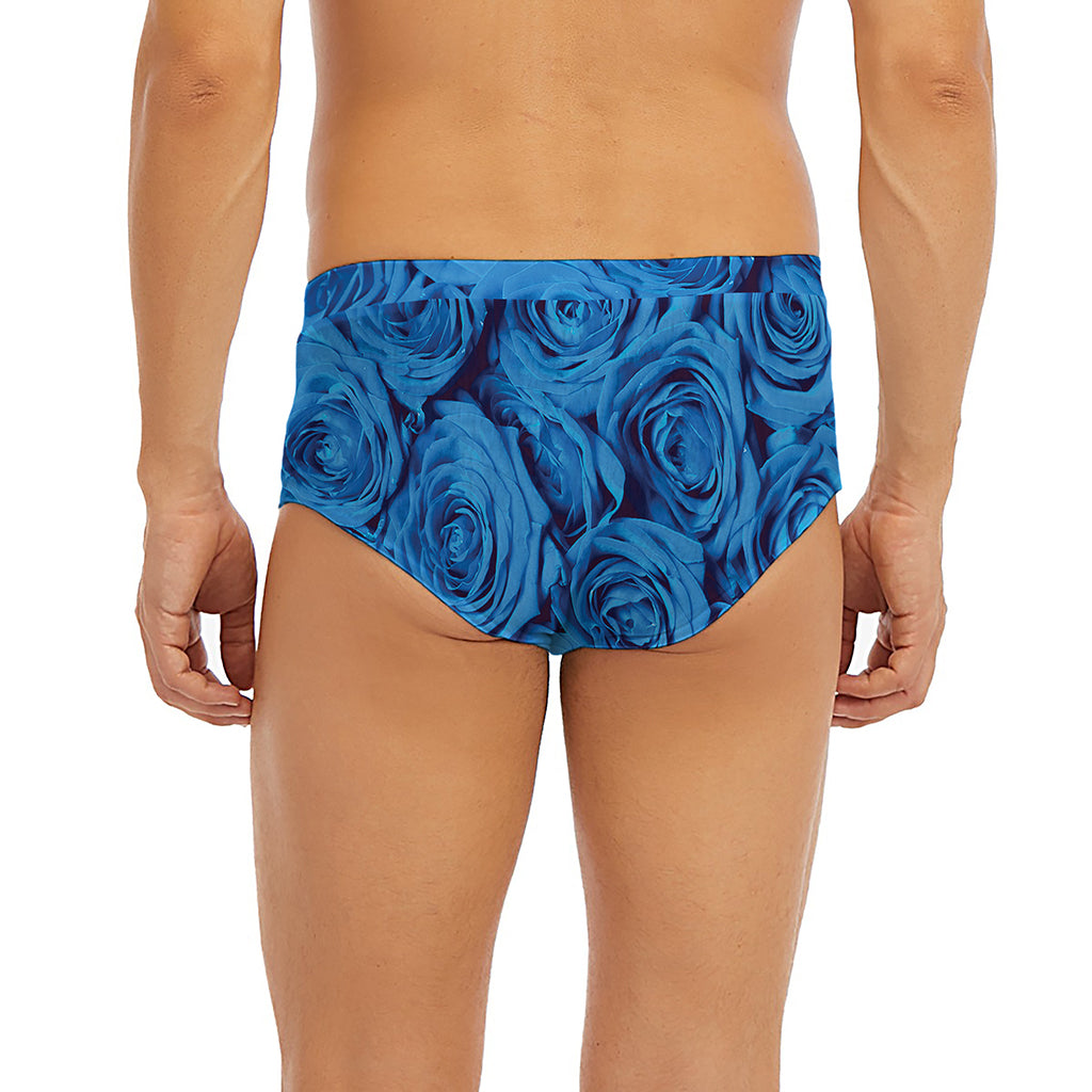 Blue Rose Print Men's Briefs