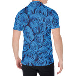 Blue Rose Print Men's Shirt