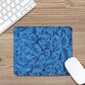 Blue Rose Print Mouse Pad