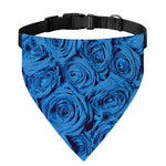 Blue Rose Print Over The Collar Dog Bandana