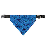 Blue Rose Print Over The Collar Dog Bandana