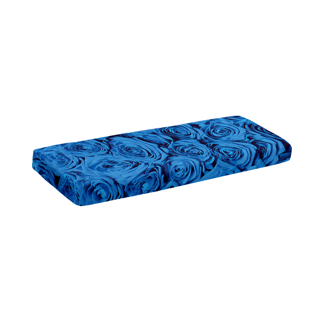 Blue Rose Print Piano Keyboard Cover