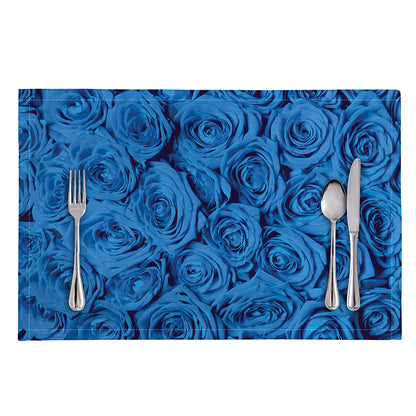 Blue Rose Print Placemat