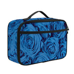 Blue Rose Print Portable Lunch Bag