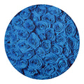 Blue Rose Print Round Blanket