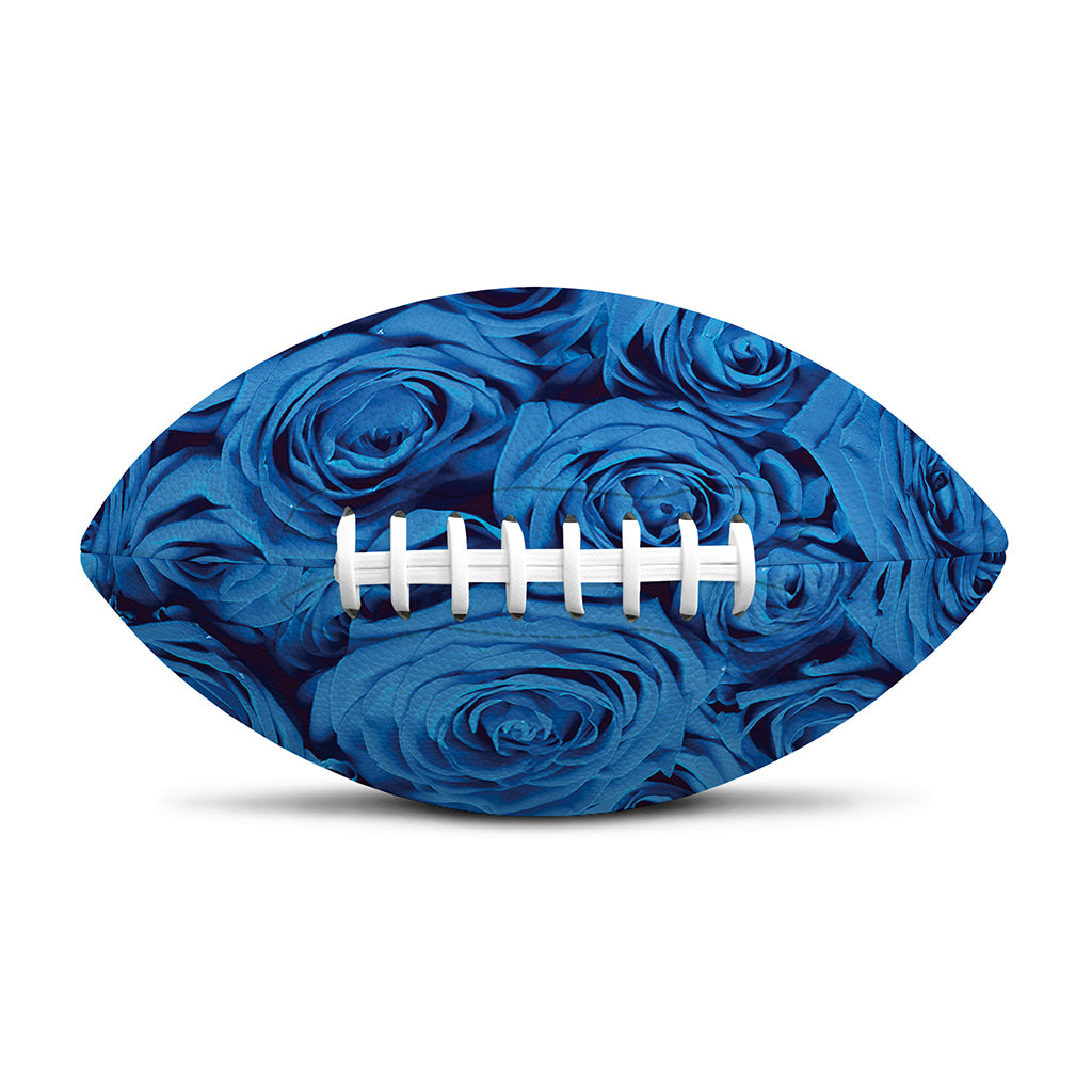 Blue Rose Print Rugby Ball