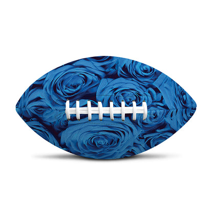 Blue Rose Print Rugby Ball