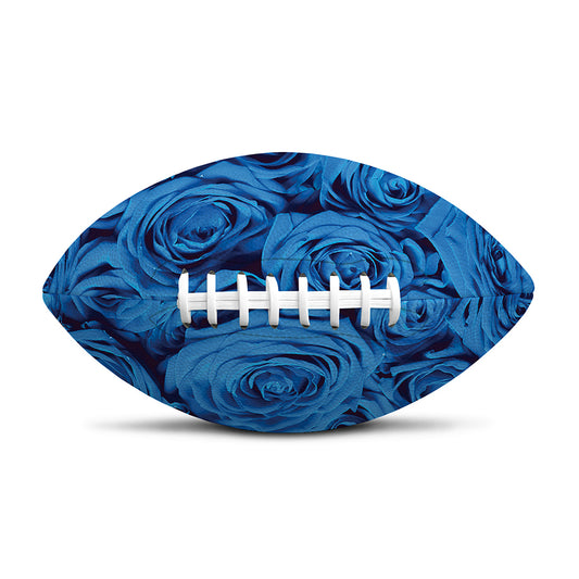 Blue Rose Print Rugby Ball