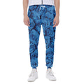 Blue Rose Print Joggers