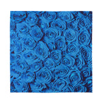 Blue Rose Print Silk Bandana