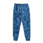 Blue Rose Print Sweatpants