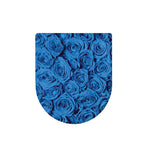 Blue Rose Print Toilet Lid Cover