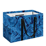 Blue Rose Print Utility Tote Bag