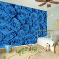 Blue Rose Print Wall Sticker