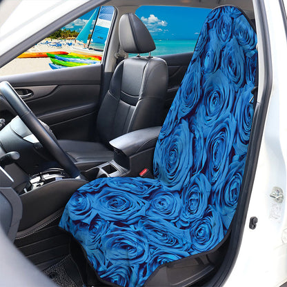 Blue Rose Print Waterproof Car Seat Cover