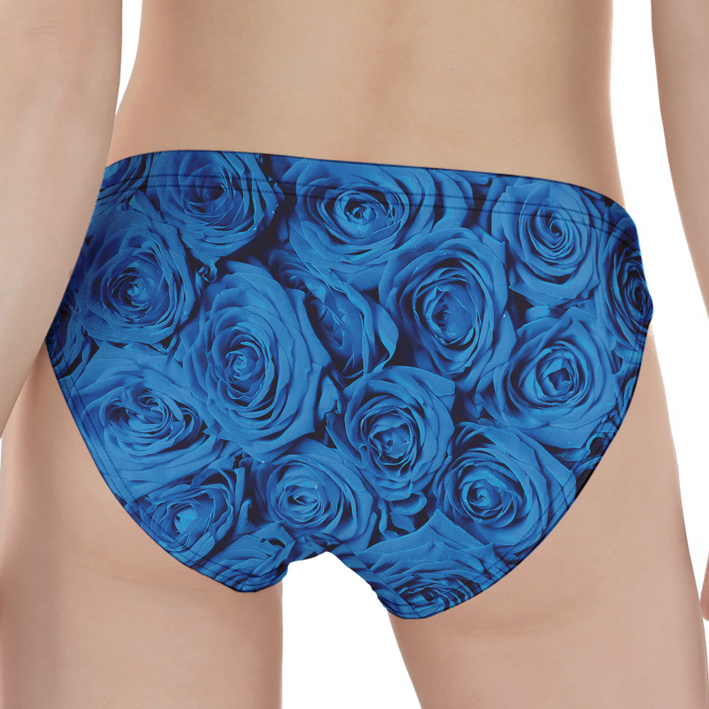 Blue Rose Print Women's Panties