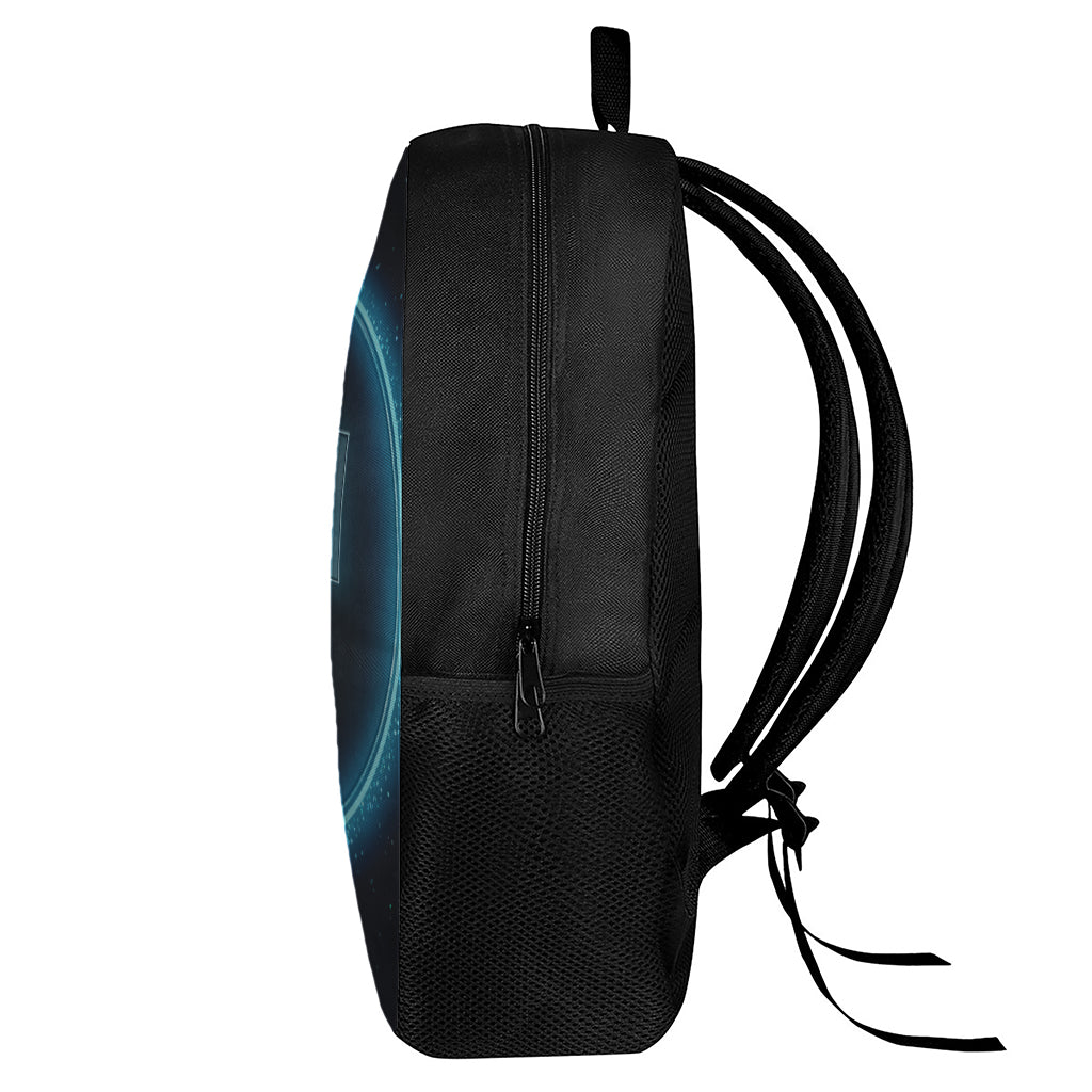 Blue Sagittarius Zodiac Sign Print 17 Inch Backpack