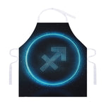 Blue Sagittarius Zodiac Sign Print Adjustable Apron