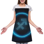 Blue Sagittarius Zodiac Sign Print Adjustable Apron