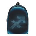 Blue Sagittarius Zodiac Sign Print School Backpack