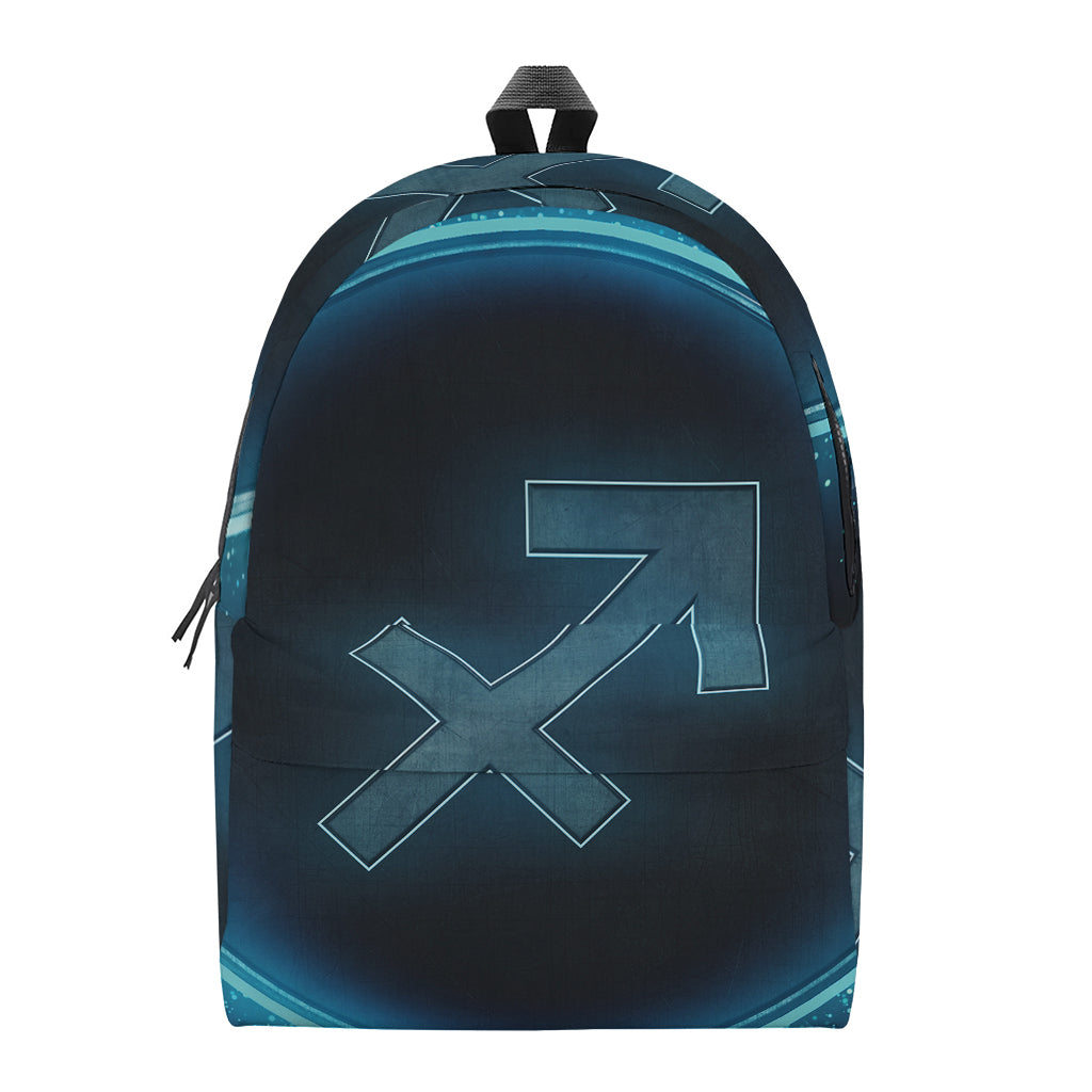 Blue Sagittarius Zodiac Sign Print Backpack