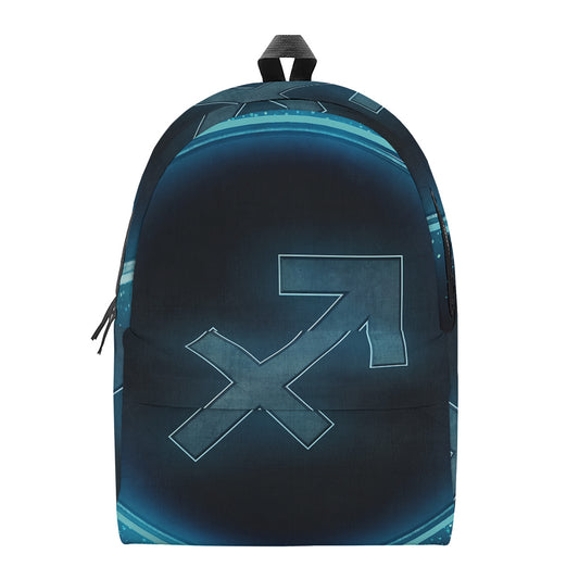 Blue Sagittarius Zodiac Sign Print Backpack
