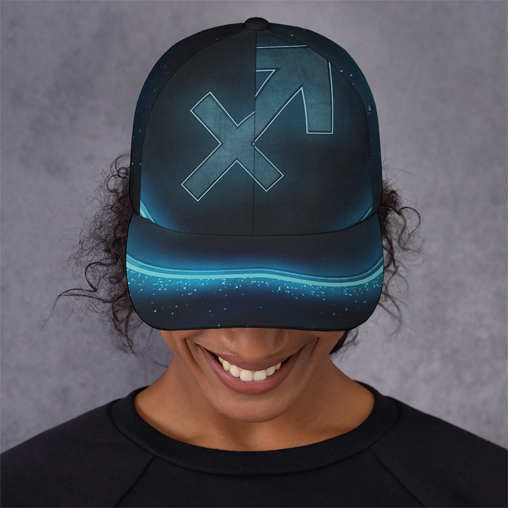 Blue Sagittarius Zodiac Sign Print Baseball Cap