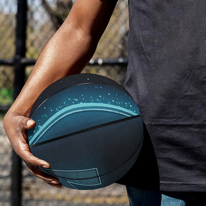 Blue Sagittarius Zodiac Sign Print Basketball