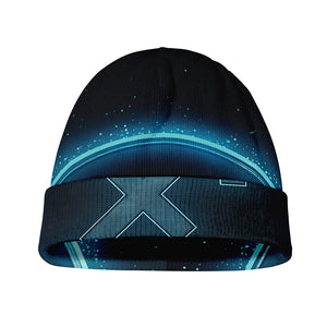 Blue Sagittarius Zodiac Sign Print Beanie