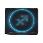 Blue Sagittarius Zodiac Sign Print Bifold Wallet