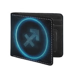 Blue Sagittarius Zodiac Sign Print Bifold Wallet