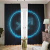 Blue Sagittarius Zodiac Sign Print Blackout Pencil Pleat Curtains