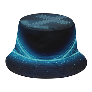 Blue Sagittarius Zodiac Sign Print Bucket Hat