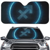 Blue Sagittarius Zodiac Sign Print Car Windshield Sun Shade