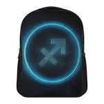Blue Sagittarius Zodiac Sign Print Casual Backpack