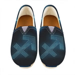 Blue Sagittarius Zodiac Sign Print Casual Shoes