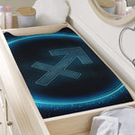 Blue Sagittarius Zodiac Sign Print Changing Pad Cover