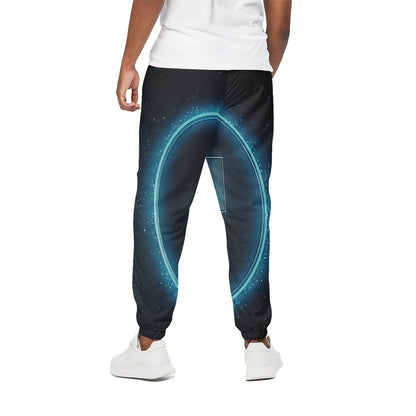 Blue Sagittarius Zodiac Sign Print Cotton Pants