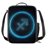 Blue Sagittarius Zodiac Sign Print Crossbody Lunch Bag
