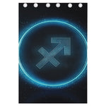 Blue Sagittarius Zodiac Sign Print Curtain