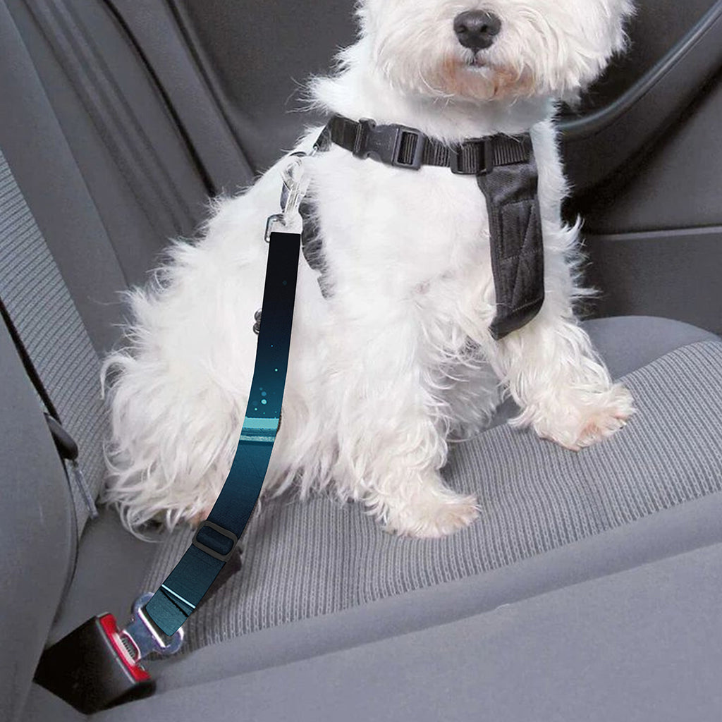 Blue Sagittarius Zodiac Sign Print Dog Seat Belt